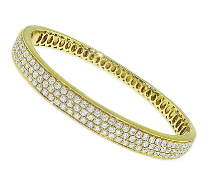 3.49ct Diamond Gold Bangle