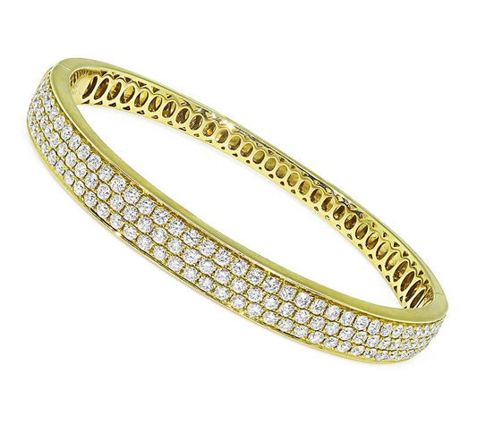 3.49ct Diamond Gold Bangle