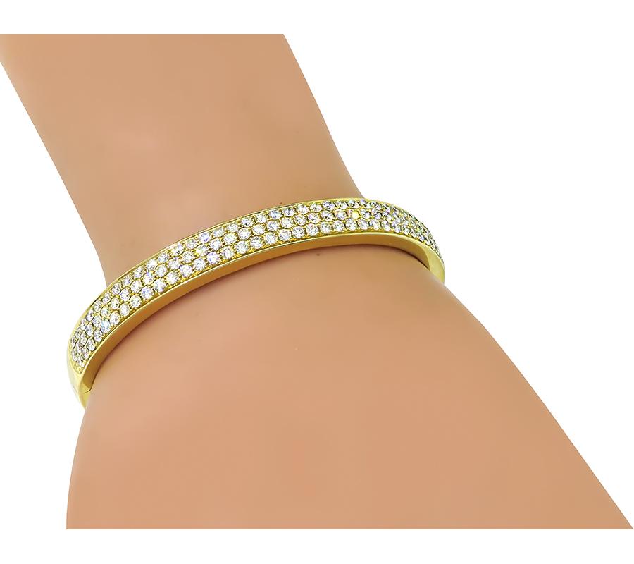3.49ct Diamond Gold Bangle