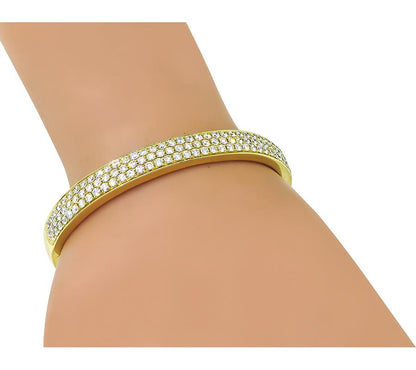 3.49ct Diamond Gold Bangle