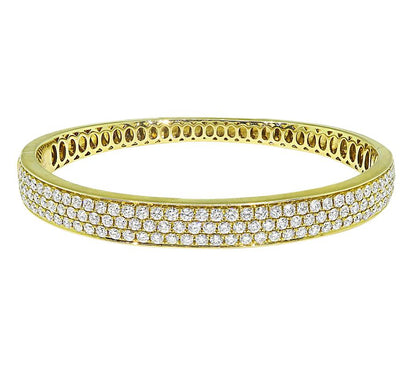3.49ct Diamond Gold Bangle