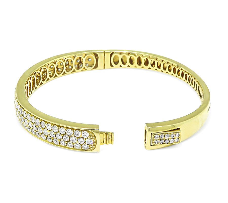 3.49ct Diamond Gold Bangle