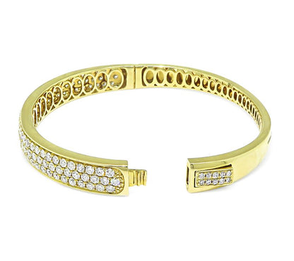 3.49ct Diamond Gold Bangle