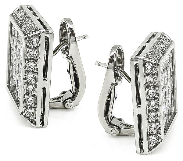 Estate 4.00ct Diamond Gold Earrings
