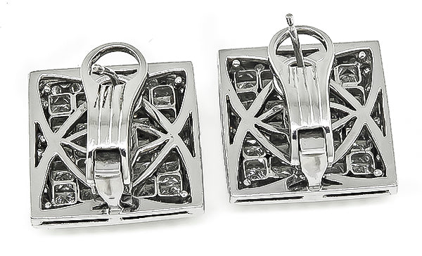 Estate 4.00ct Diamond Gold Earrings