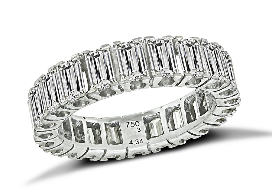 Estate 4.34ct Diamond Eternity Wedding Band