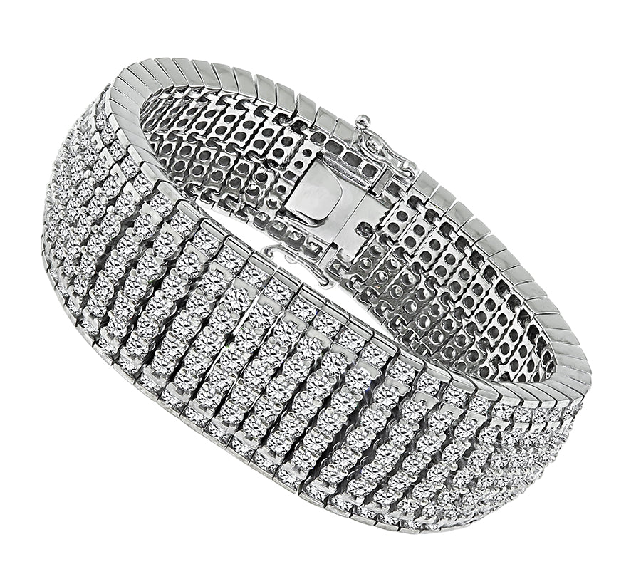 Estate 40.00ct Diamond Gold Bracelet