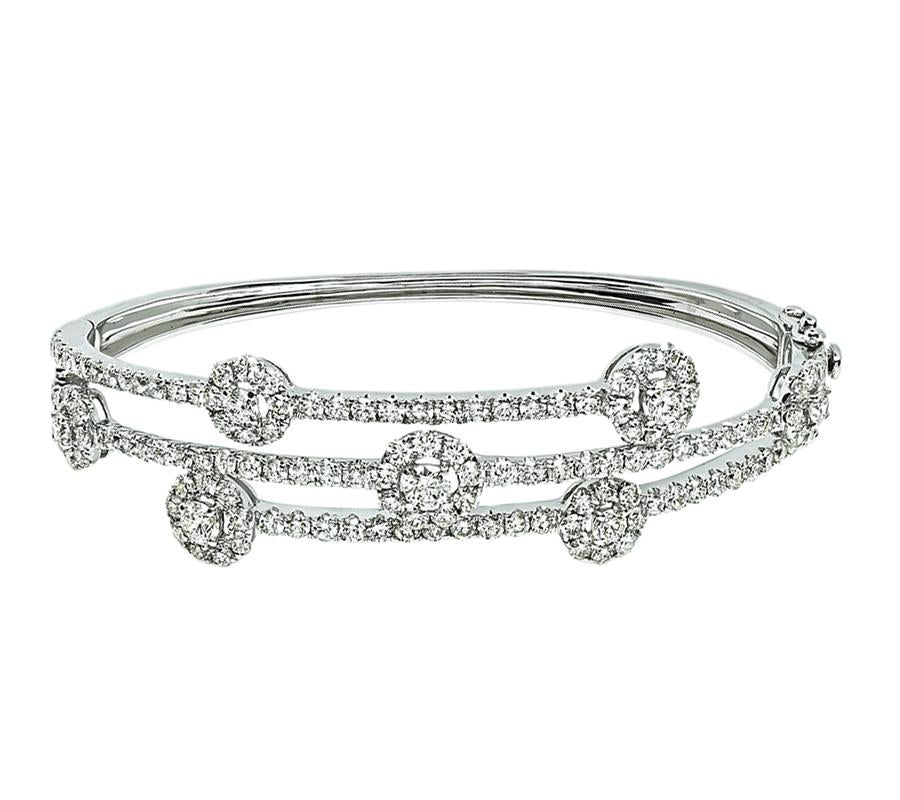 Estate 4.00ct Diamond Gold Bangle