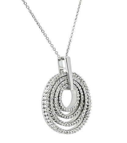Estate 4.50ct Diamond Gold Pendant Necklace