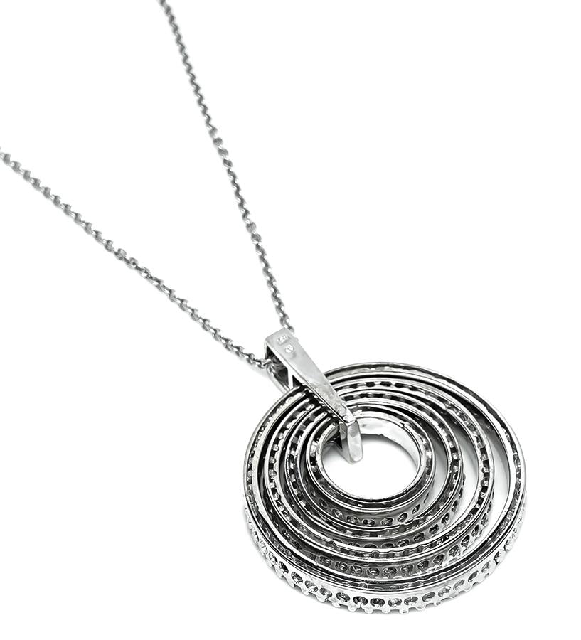 Estate 4.50ct Diamond Gold Pendant Necklace