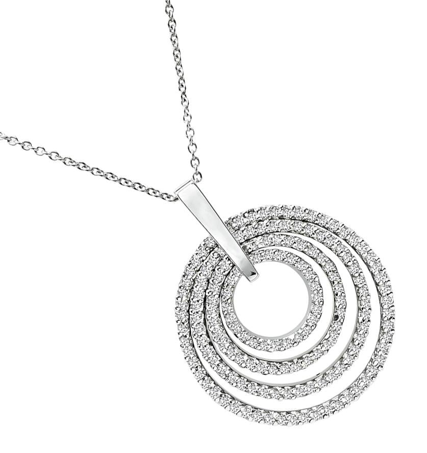 Estate 4.50ct Diamond Gold Pendant Necklace