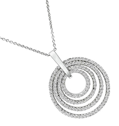 Estate 4.50ct Diamond Gold Pendant Necklace