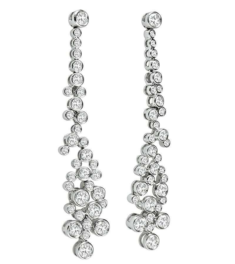 Estate 4.61ct Diamond Dangling Earrings