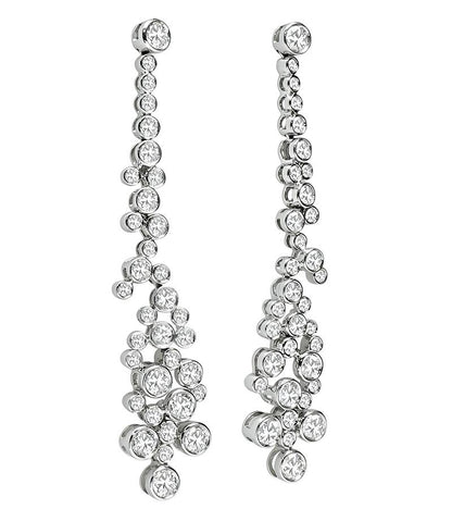 Estate 4.61ct Diamond Dangling Earrings