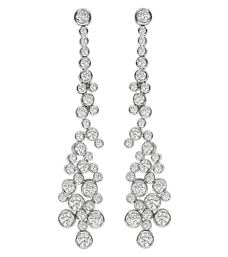 Estate 4.61ct Diamond Dangling Earrings