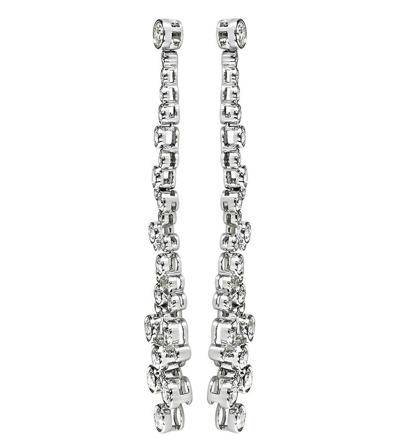 Estate 4.61ct Diamond Dangling Earrings