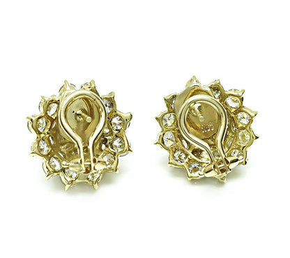 Estate 4.00ct Diamond 18k Yellow Gold Earrings
