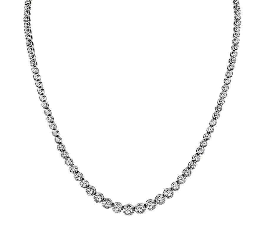 Estate 5.00ct Diamond Tennis Necklace