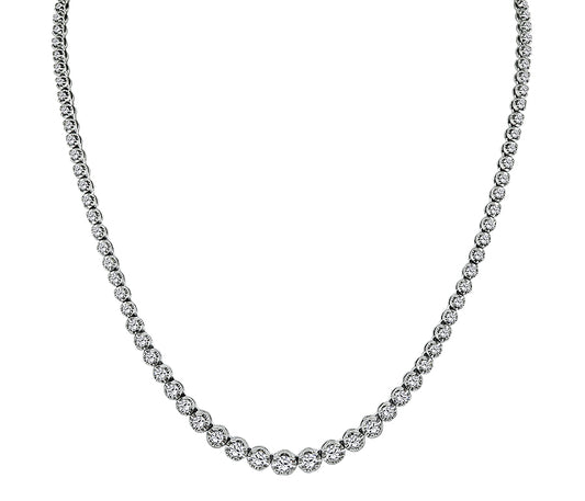 Estate 5.00ct Diamond Tennis Necklace