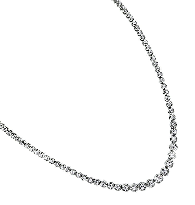 Estate 5.00ct Diamond Tennis Necklace