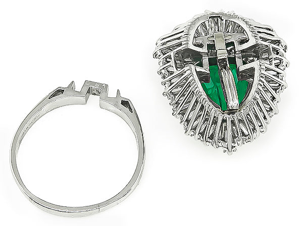 Estate 5.26ct Emerald 2.00ct Diamond Ring/Pendant