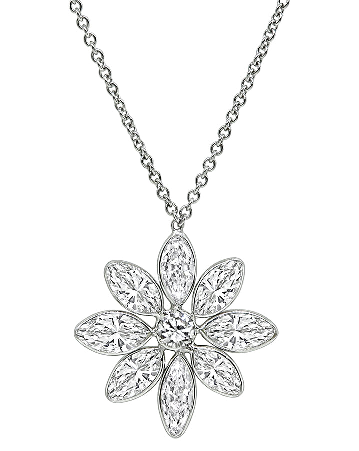 Estate 5.90ct Diamond Pendant Necklace