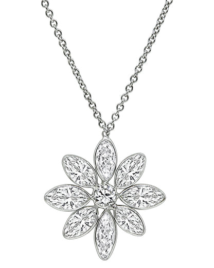 Estate 5.90ct Diamond Pendant Necklace