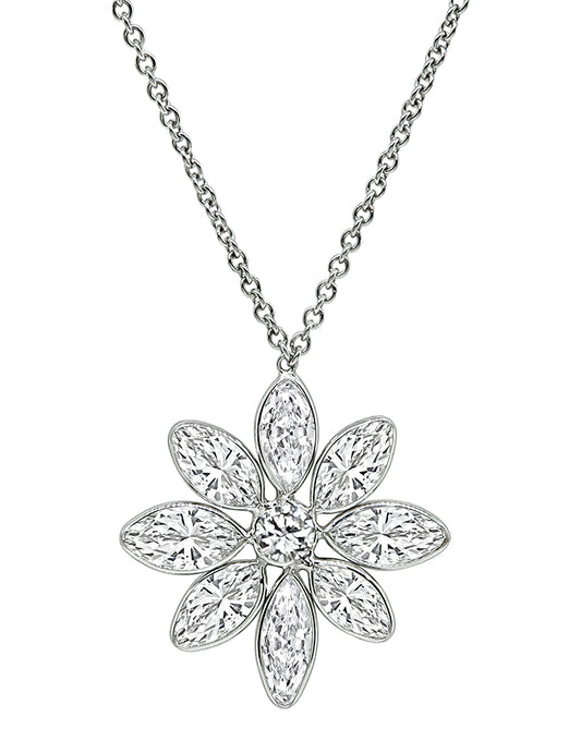 Estate 5.90ct Diamond Pendant Necklace