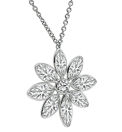 Estate 5.90ct Diamond Pendant Necklace