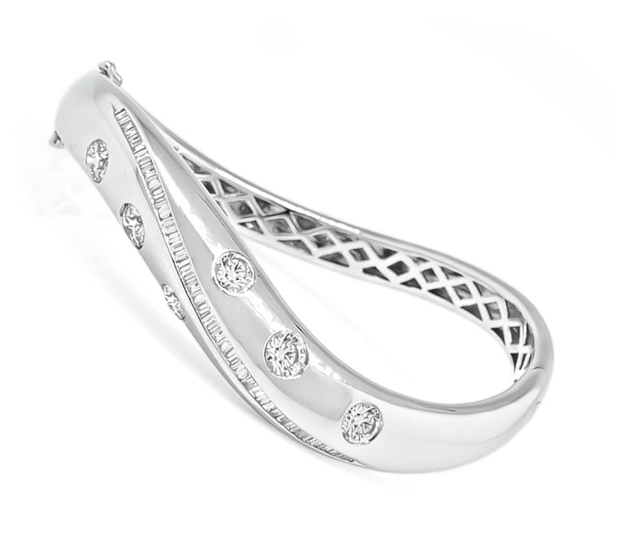 5.00ct Diamond Gold Bangle