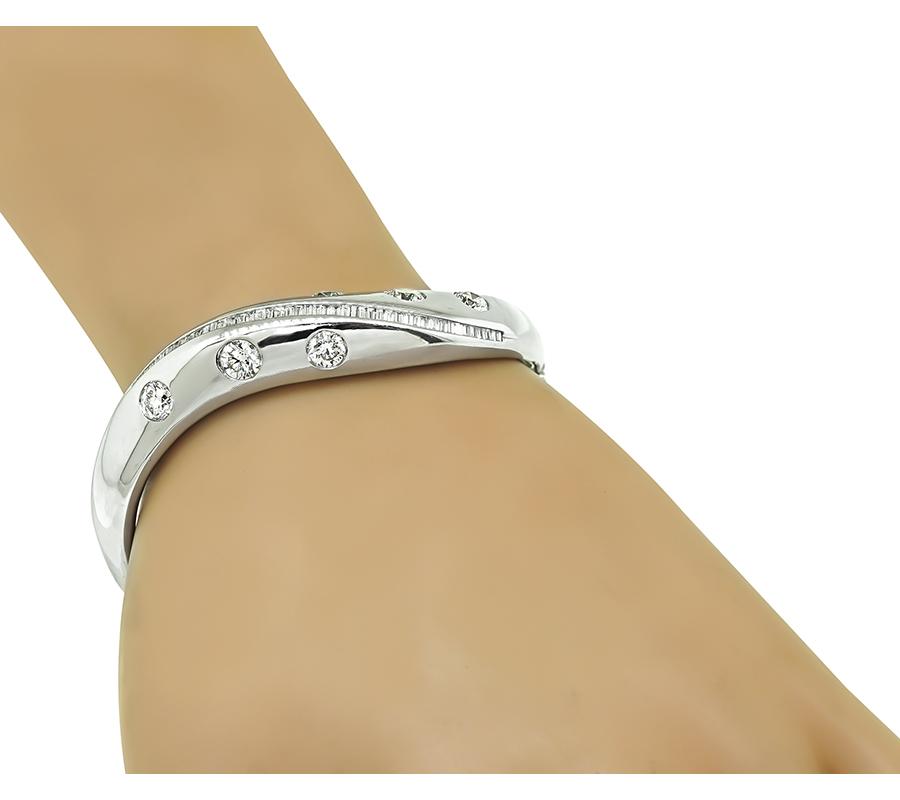 5.00ct Diamond Gold Bangle