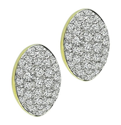 Estate 5.02ct Diamond Gold Earrings