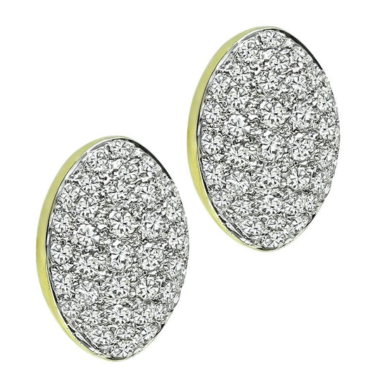 Estate 5.02ct Diamond Gold Earrings