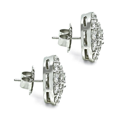 Estate 5.25ct Diamond Gold Earrings