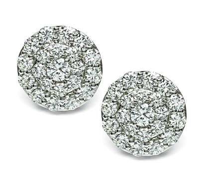 Estate 5.25ct Diamond Gold Earrings