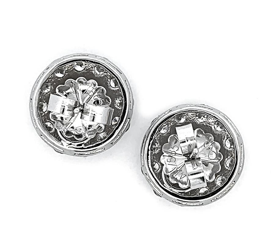 Estate 5.25ct Diamond Gold Earrings