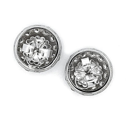 Estate 5.25ct Diamond Gold Earrings