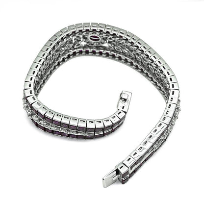 Estate 20.00ct Ruby 5.43ct Diamond Gold Bracelet