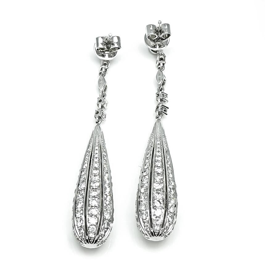 Estate 5.21ct Diamond Drop Earrings