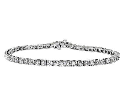 Estate 5.50ct Diamond 14k White Gold Tennis Bracelet