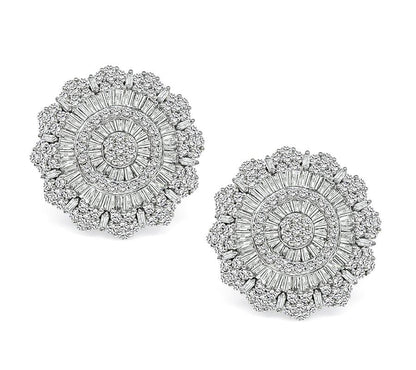 Estate 5.51ct Diamond 14k White Gold Earrings
