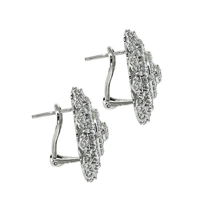 Estate 5.51ct Diamond 14k White Gold Earrings