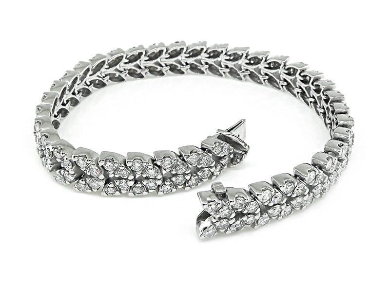 Estate 6.00ct Diamond Gold Bracelet