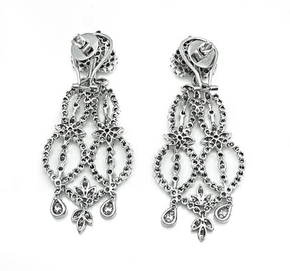 Estate 6.00ct Diamond Gold Chandelier Earrings
