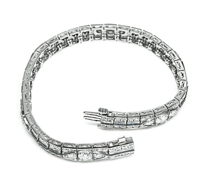 Estate 6.23ct Diamond 1.36ct Sapphire Bracelet