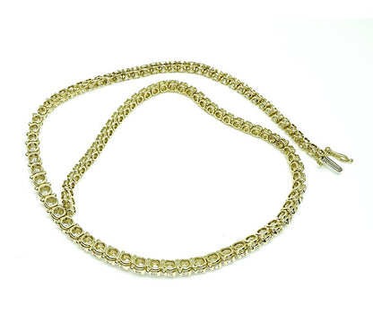 Estate 7.00ct Diamond Gold Tennis Necklace