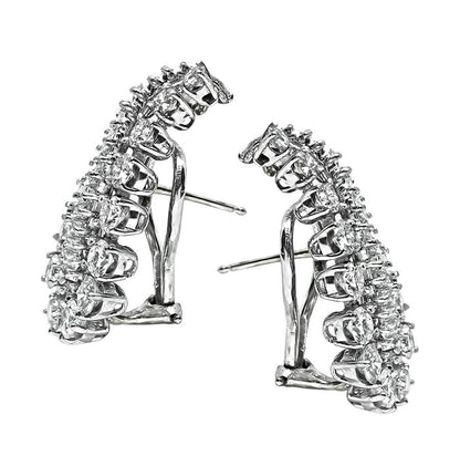 1960s 7.00ct Diamond Platinum Earrings