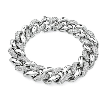 Estate 7.00ct Diamond 18k White Gold Bracelet