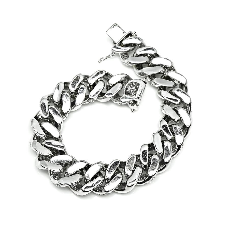 Estate 7.00ct Diamond 18k White Gold Bracelet