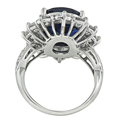 7.34ct Ceylon Sapphire 2.52ct Diamond Engagement Ring